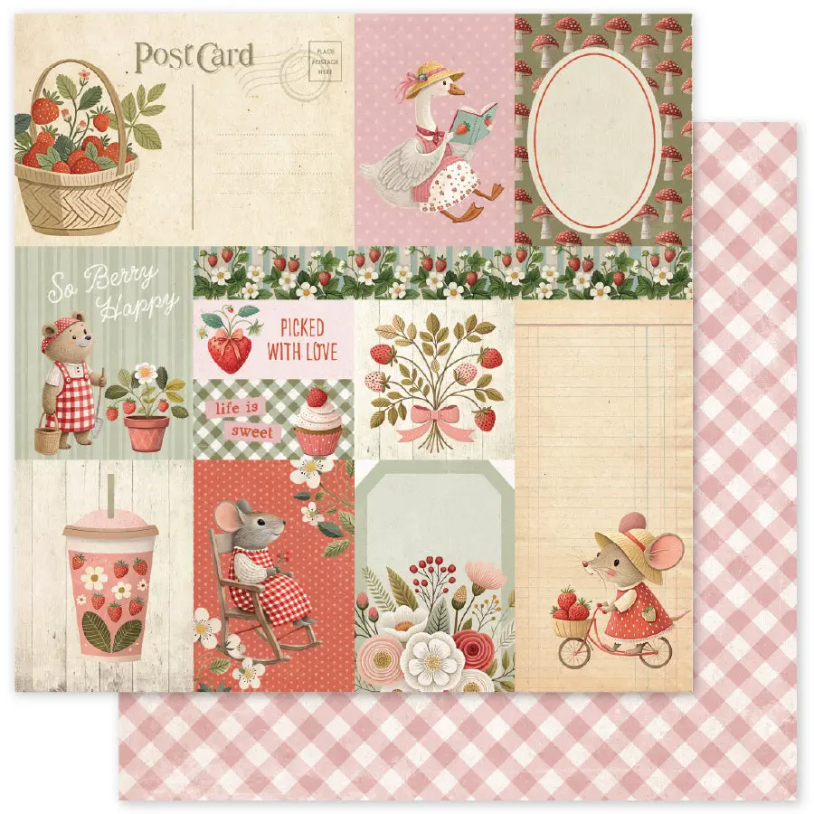 Strawberry Friends D 12 X 12 Paper (12 Pc Bulk Pack) 34872 1