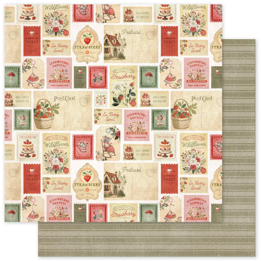 Strawberry Friends F 12 X 12 Paper (12 Pc Bulk Pack) 34878 1