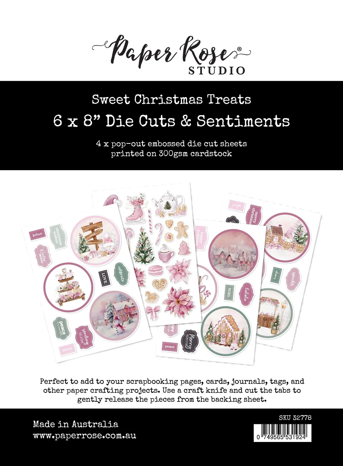 Sweet Christmas Treats 6X8" Die Cuts & Sentiments 32778 1
