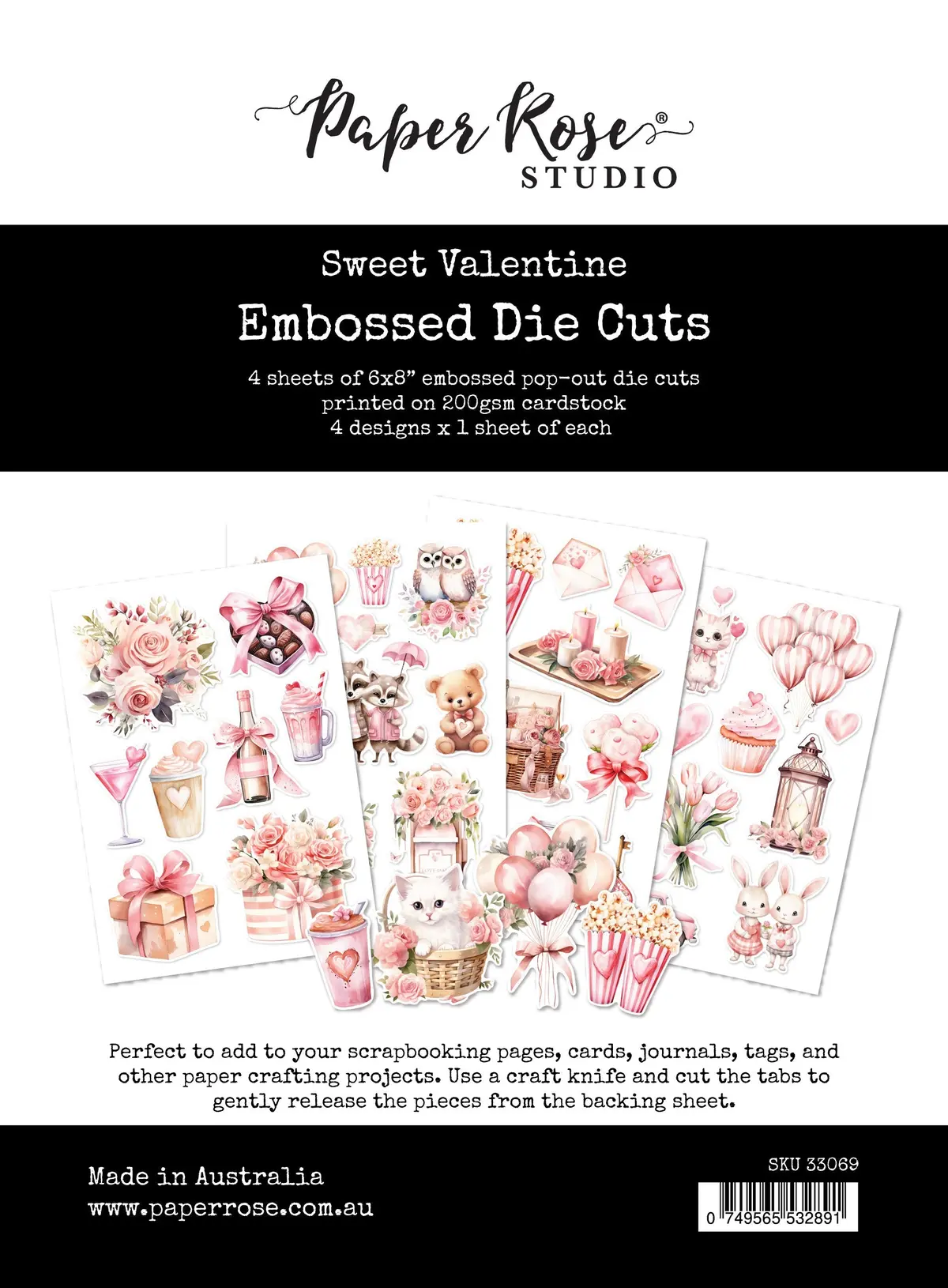 Sweet Valentine Embossed Die Cuts 33069 1