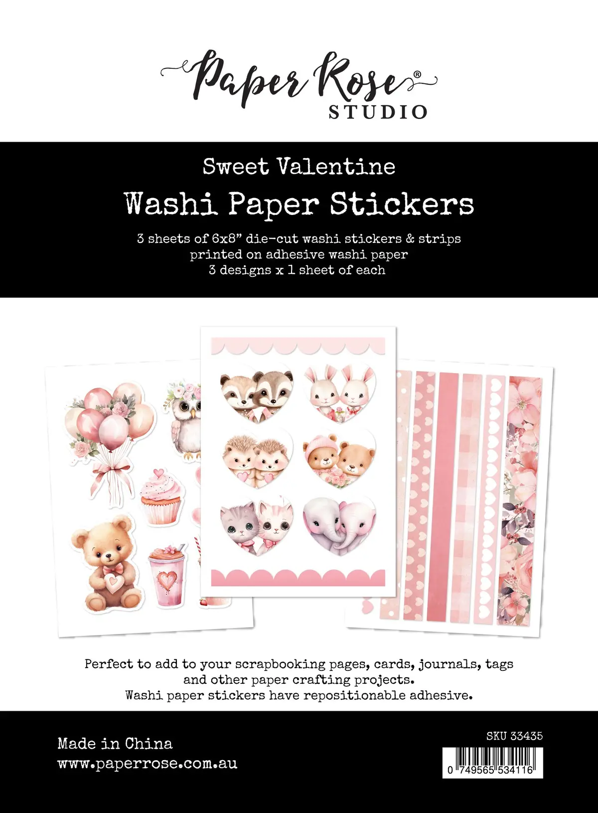 Sweet Valentine Washi Tape Stickers 33435 1