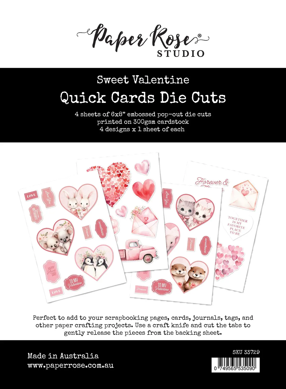 Sweet Valentine Quick Cards Die Cuts 33729 1