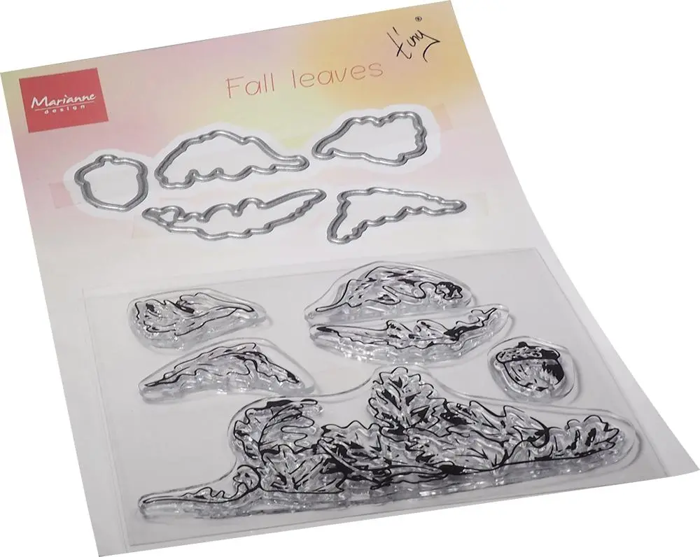 Marianne Design Stamp & Die Set - Tiny's Fall Leaves 1
