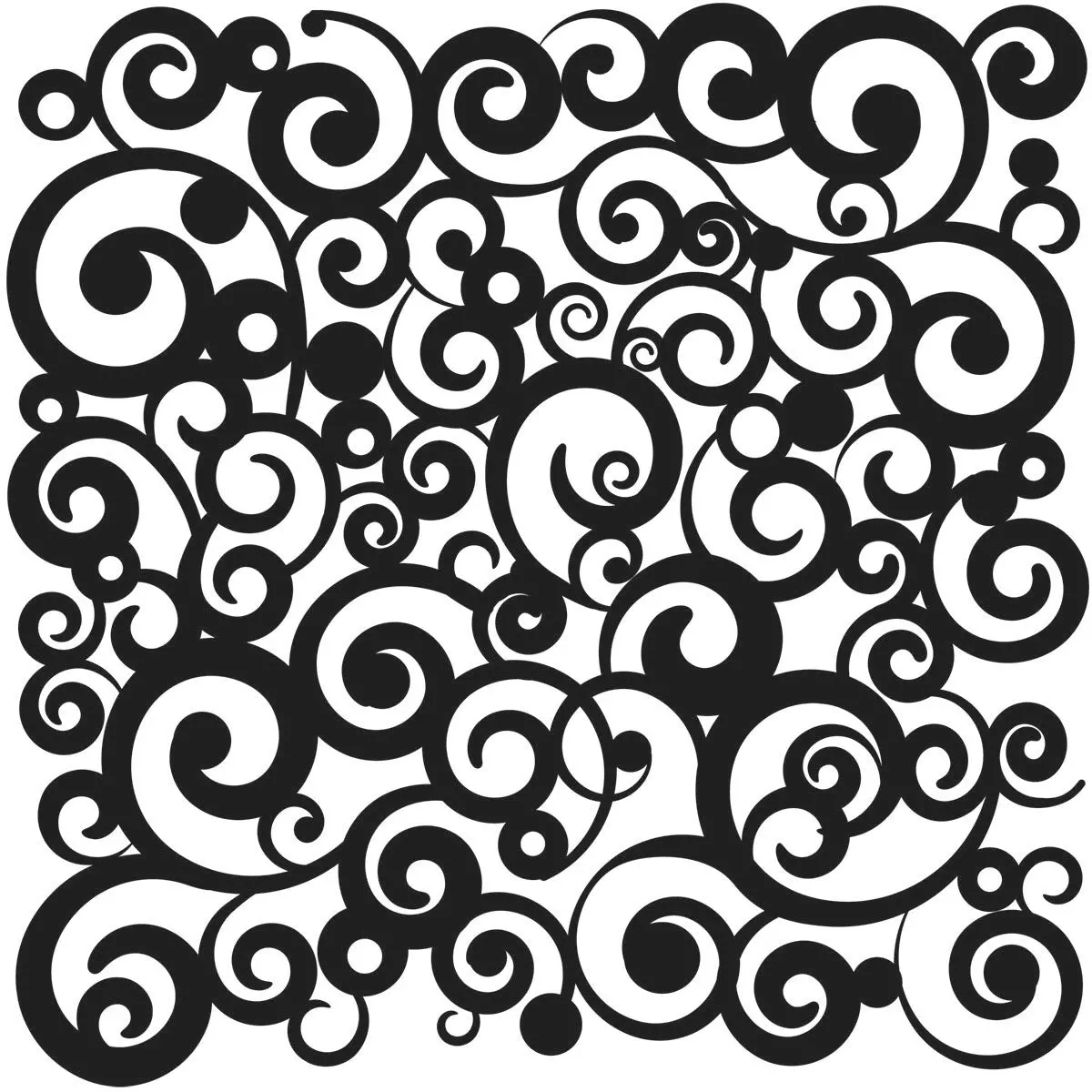 The Crafters Workshop 6X6 Stencil Cosmic Swirl 1