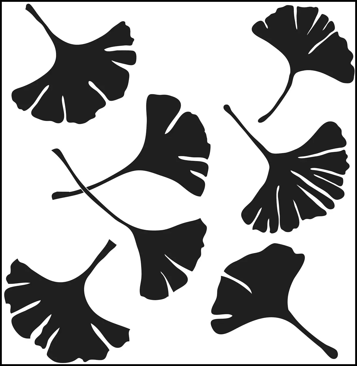 The Crafters Workshop 6X6 Stencil Ginkgo Leaves 1