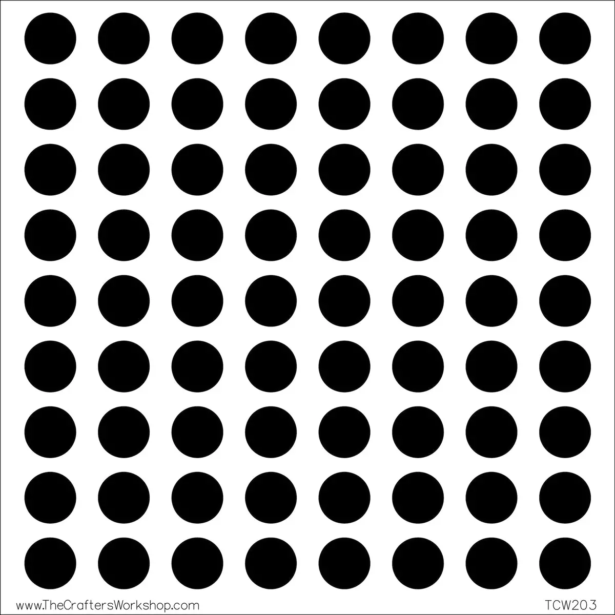 The Crafters Workshop 6X6 Stencil Circle Grid 1