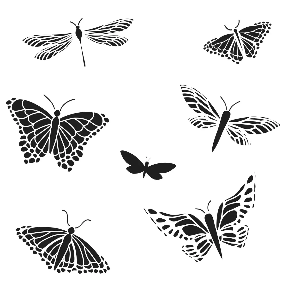 The Crafters Workshop 6X6 Stencil Mariposas 1