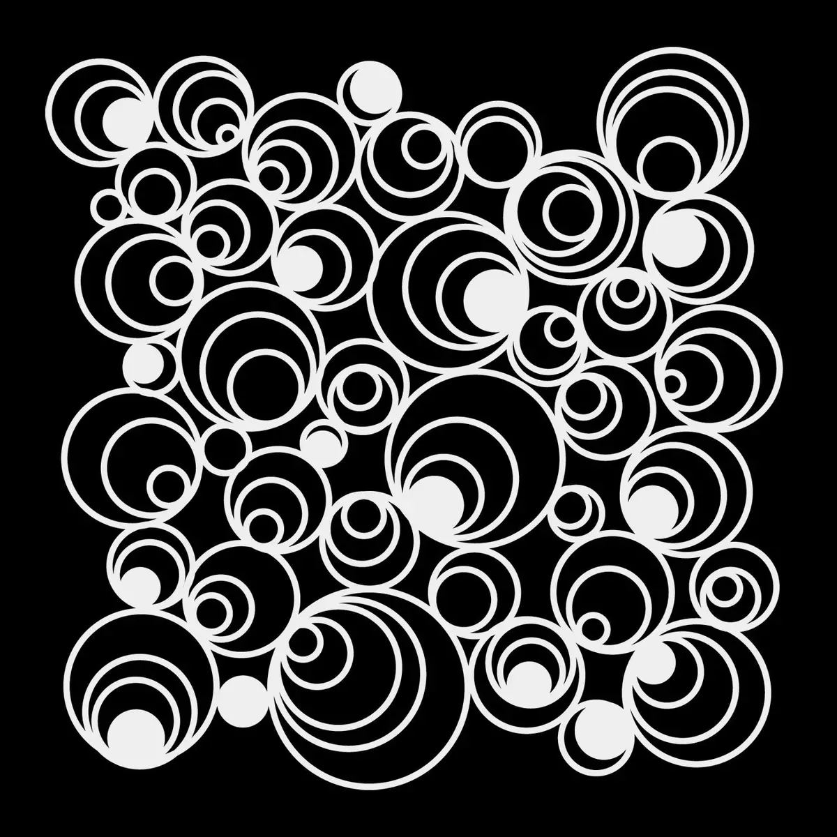 The Crafters Workshop 6X6 Stencil Mod Spirals 1