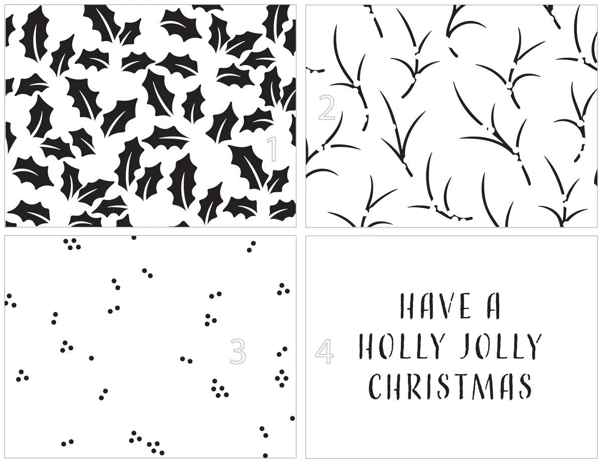 The Crafters Workshop A2 Layered Holly Background 1