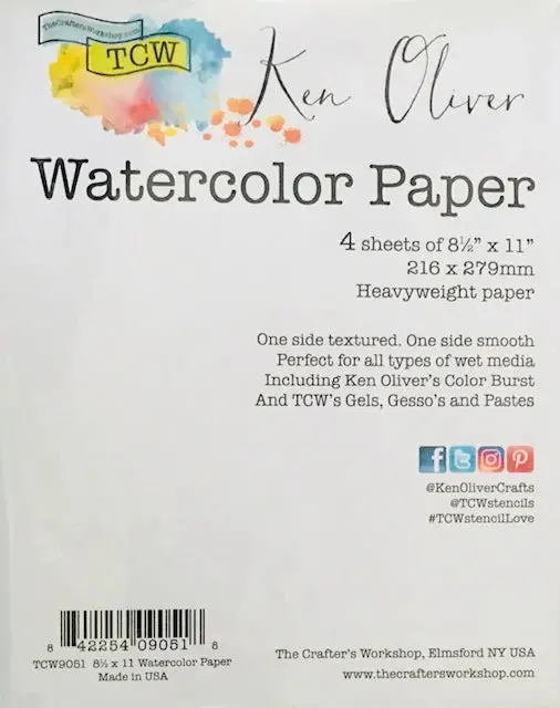 The Crafters Workshop (Tcw) 8½X11 Watercolor Paper 4-Pack 1