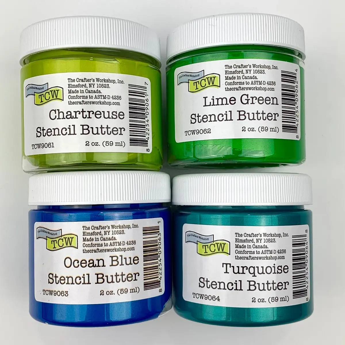 The Crafters Workshop (Tcw) Stencil Butter 4-Pack Caribbean Sea 1