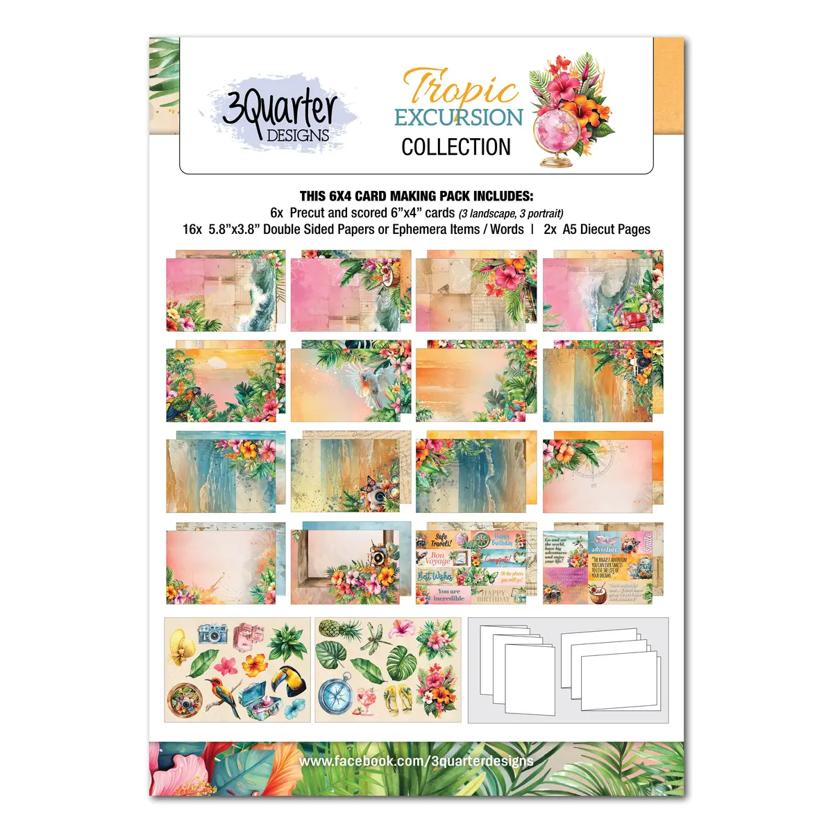 3Quarter Designs Tropic Excursion 6X4 Card Pack 1