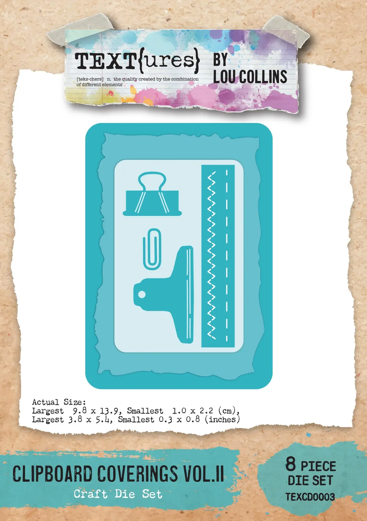 Text{Ures} Clipboard Coverings Vol.Ii Craft Die Set 1