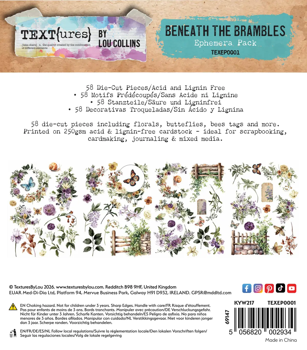 Text{Ures} Beneath The Brambles Ephemera Pack 1