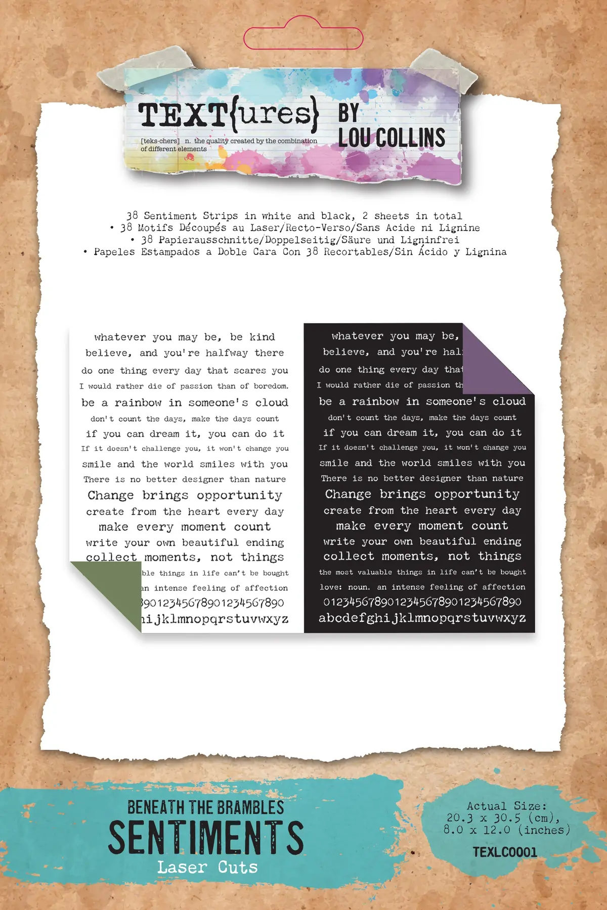 Text{Ures} Beneath The Brambles Laser Cut Sentiment Pack 1