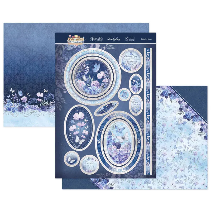 Butterfly Blues Luxury Topper Set 1
