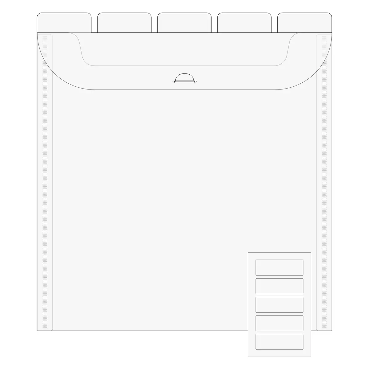 The Organized Option 12X12 Flip Flap Tabbed Divider Pockets - 10Pk 1