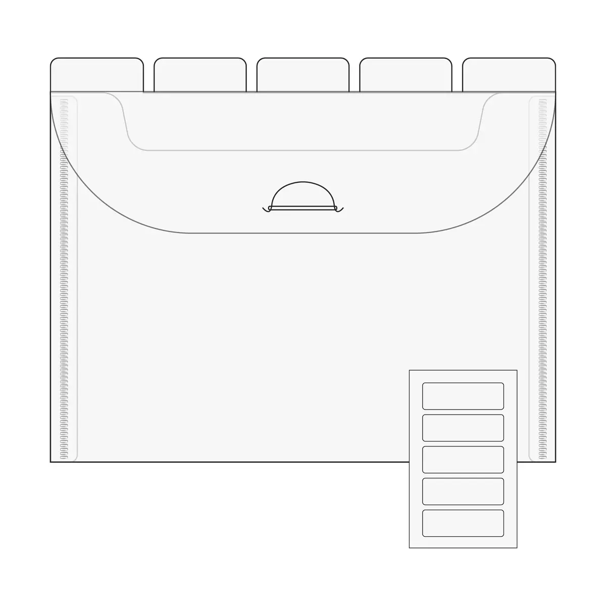 The Organized Option 4X6 Flip Flap Tabbed Divider Pockets - 10Pk 1