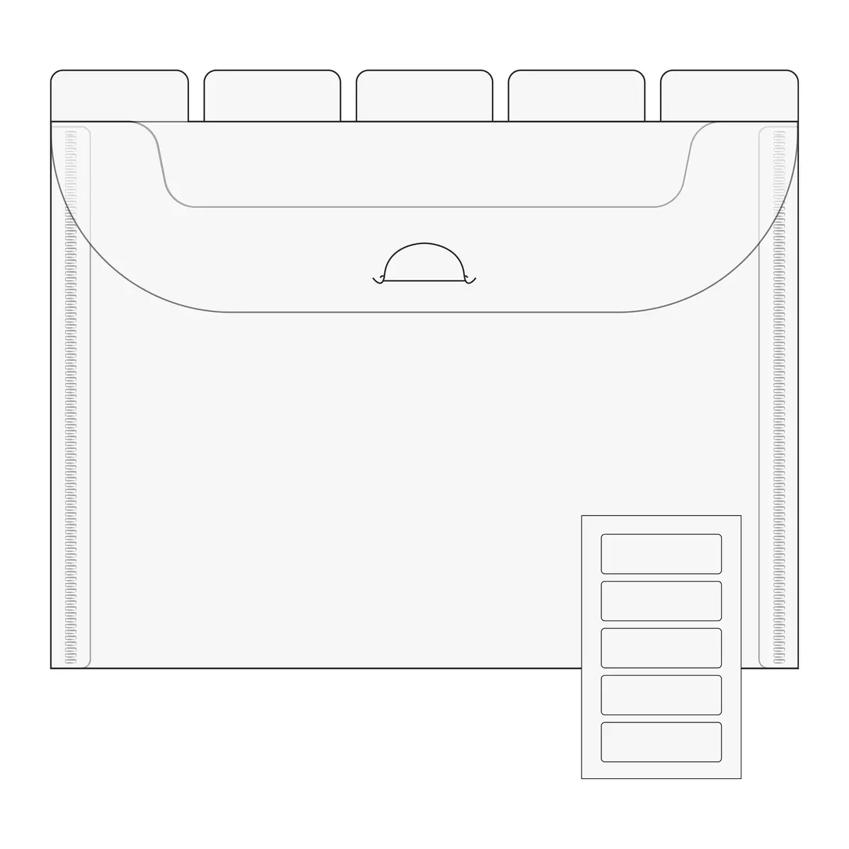 The Organized Option 5X7 Flip Flap Tabbed Divider Pockets - 10Pk 1