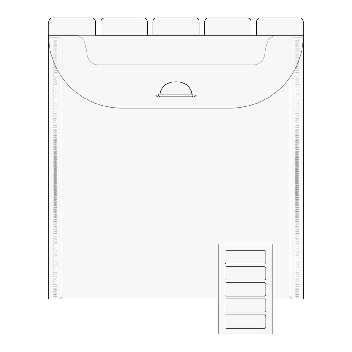 The Organized Option 6X6 Flip Flap Tabbed Divider Pockets - 10Pk 1