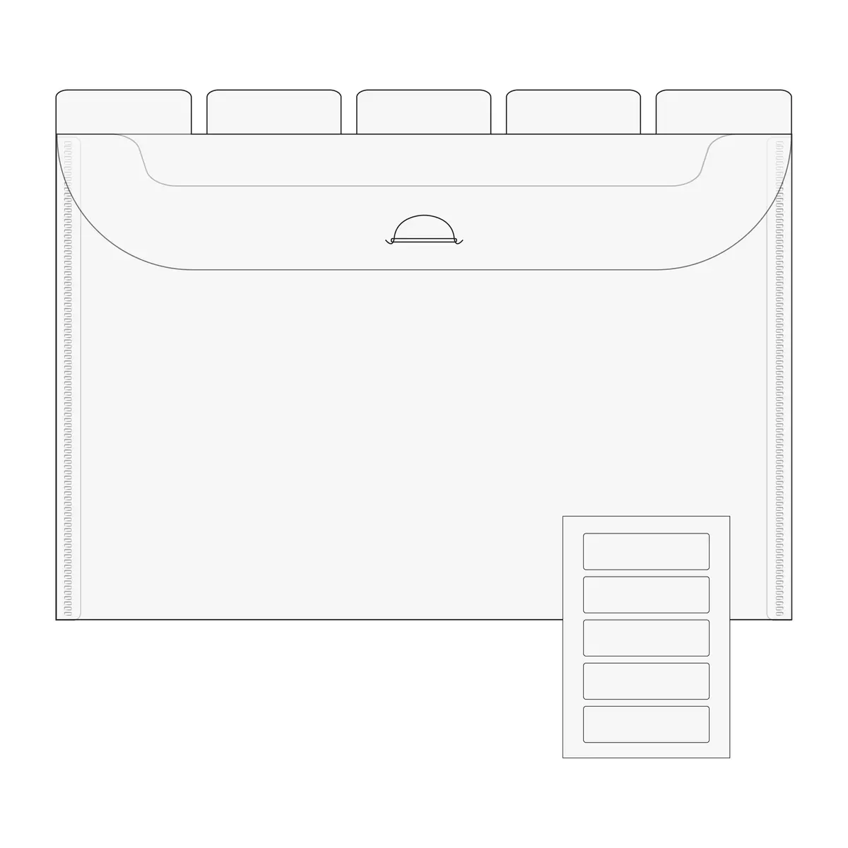 The Organized Option 9X6 Flip Flap Tabbed Divider Pockets - 10Pk 1