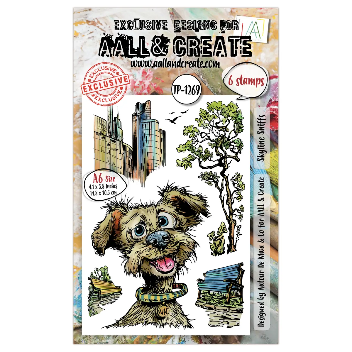 Aall And Create - A6 Stamp Set - Skyline Sniffs 1