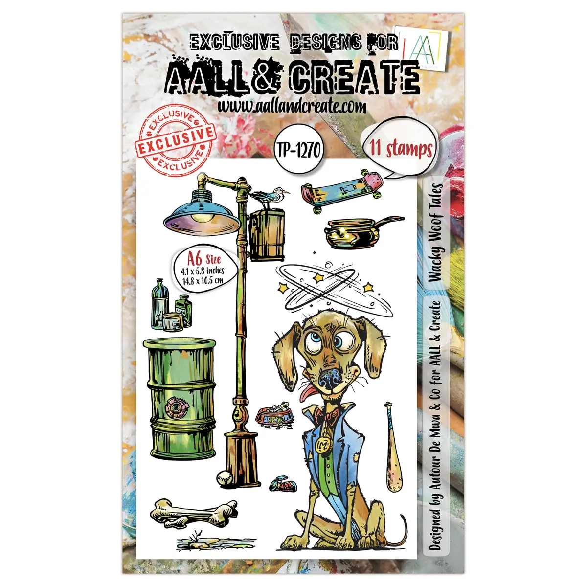 Aall And Create - A6 Stamp Set - Wacky Woof Tales 1