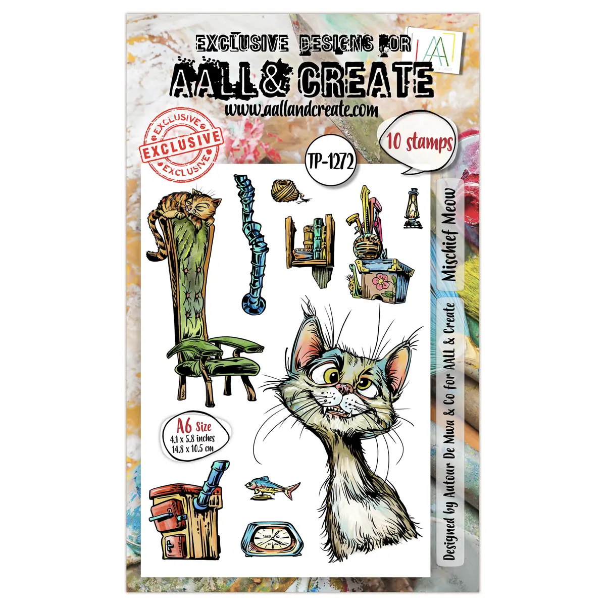 Aall And Create - A6 Stamp Set - Mischief Meow 1