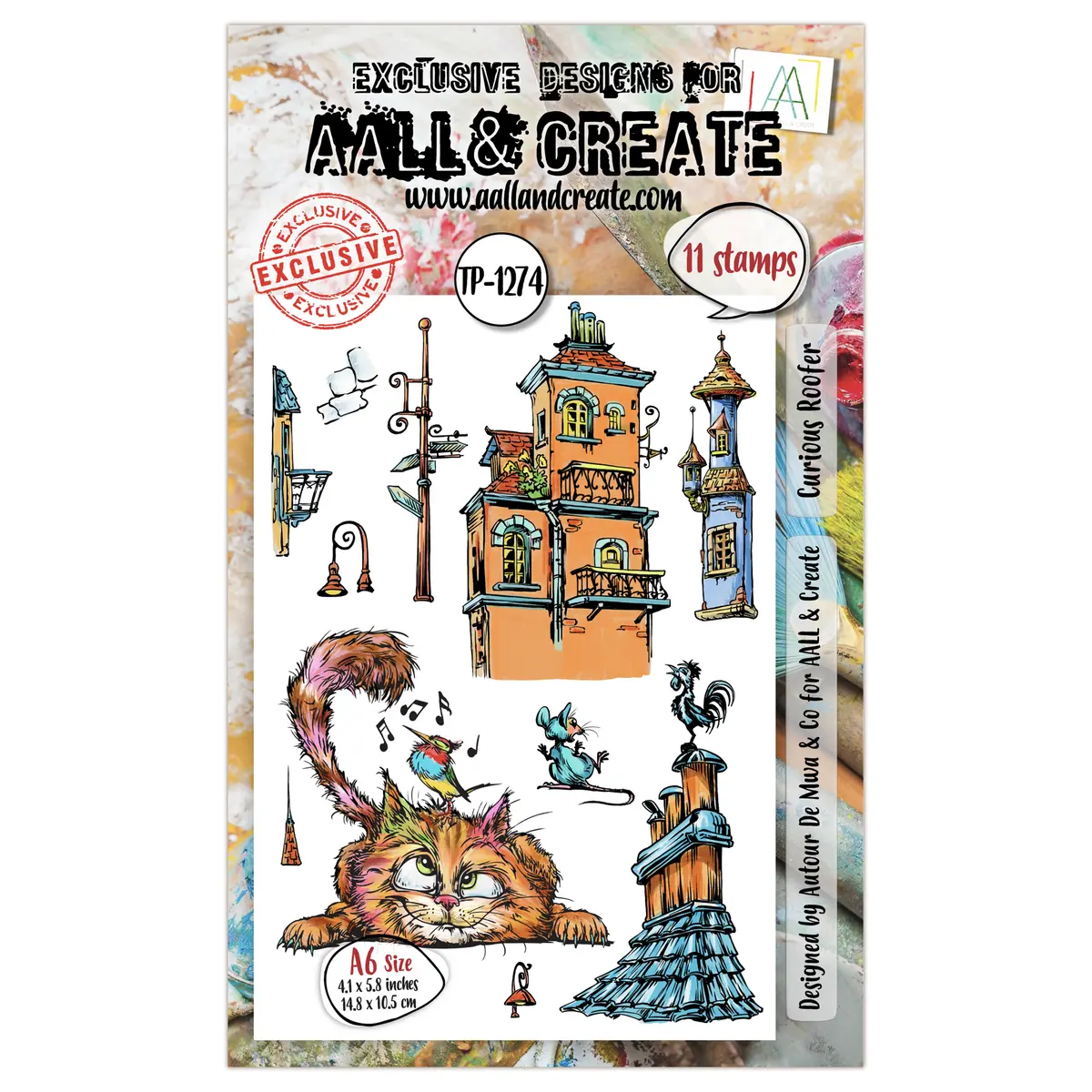 Aall And Create - A6 Stamp Set - Curious Roofer 1