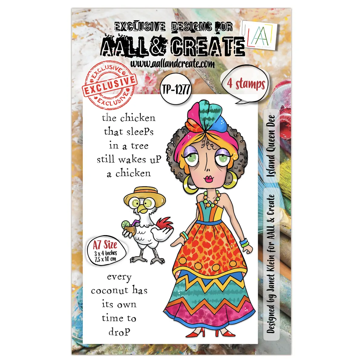Aall And Create - A7 Stamp Set - Island Queen Dee 1