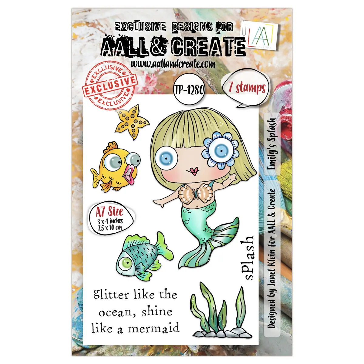 Aall And Create - A7 Stamp Set - Emily's Splash 1