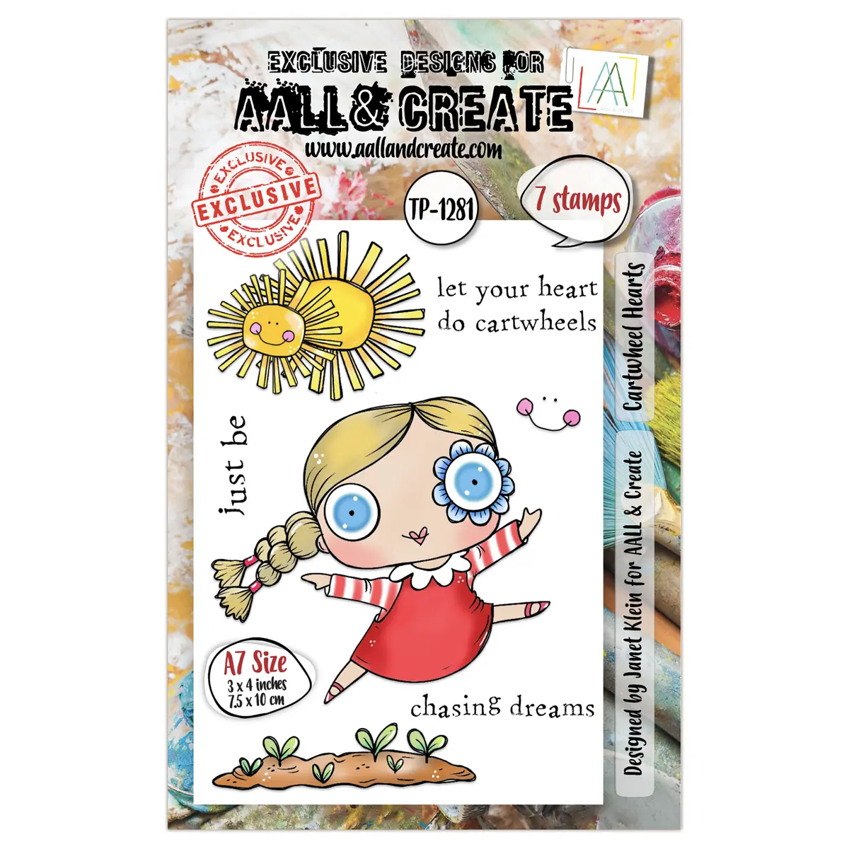 Aall And Create - A7 Stamp Set - Cartwheel Hearts 1