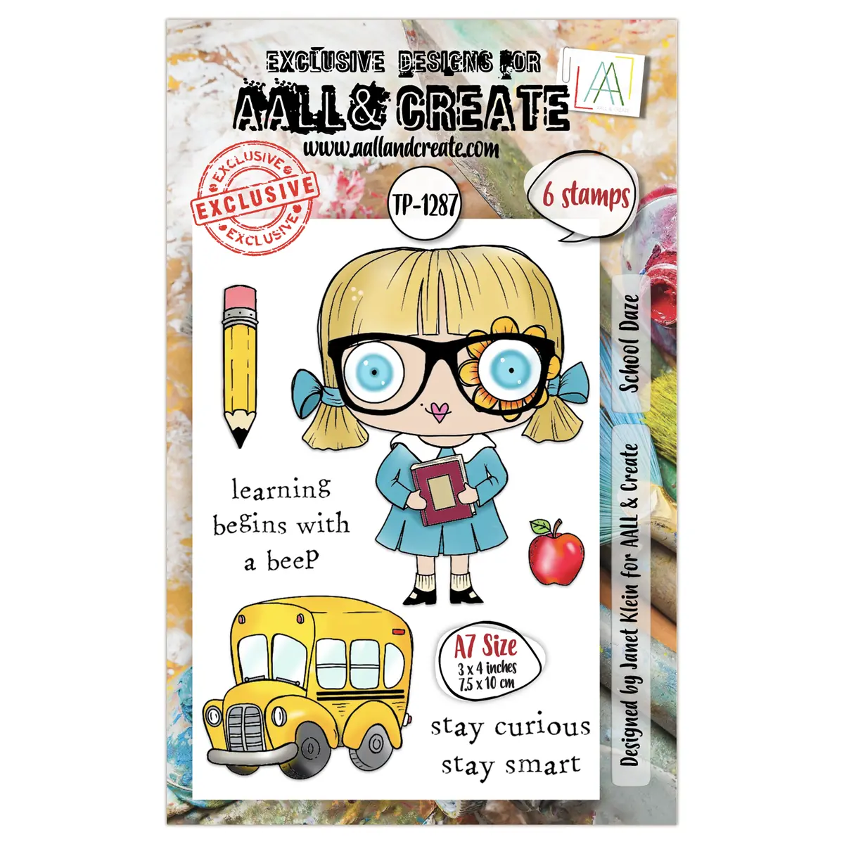 Aall And Create - A7 Stamp Set - School Daze 1