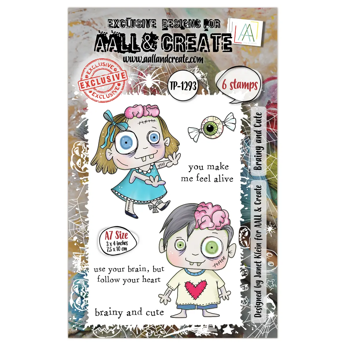 Aall And Create - A7 Stamp Set - Brainy And Cute 1