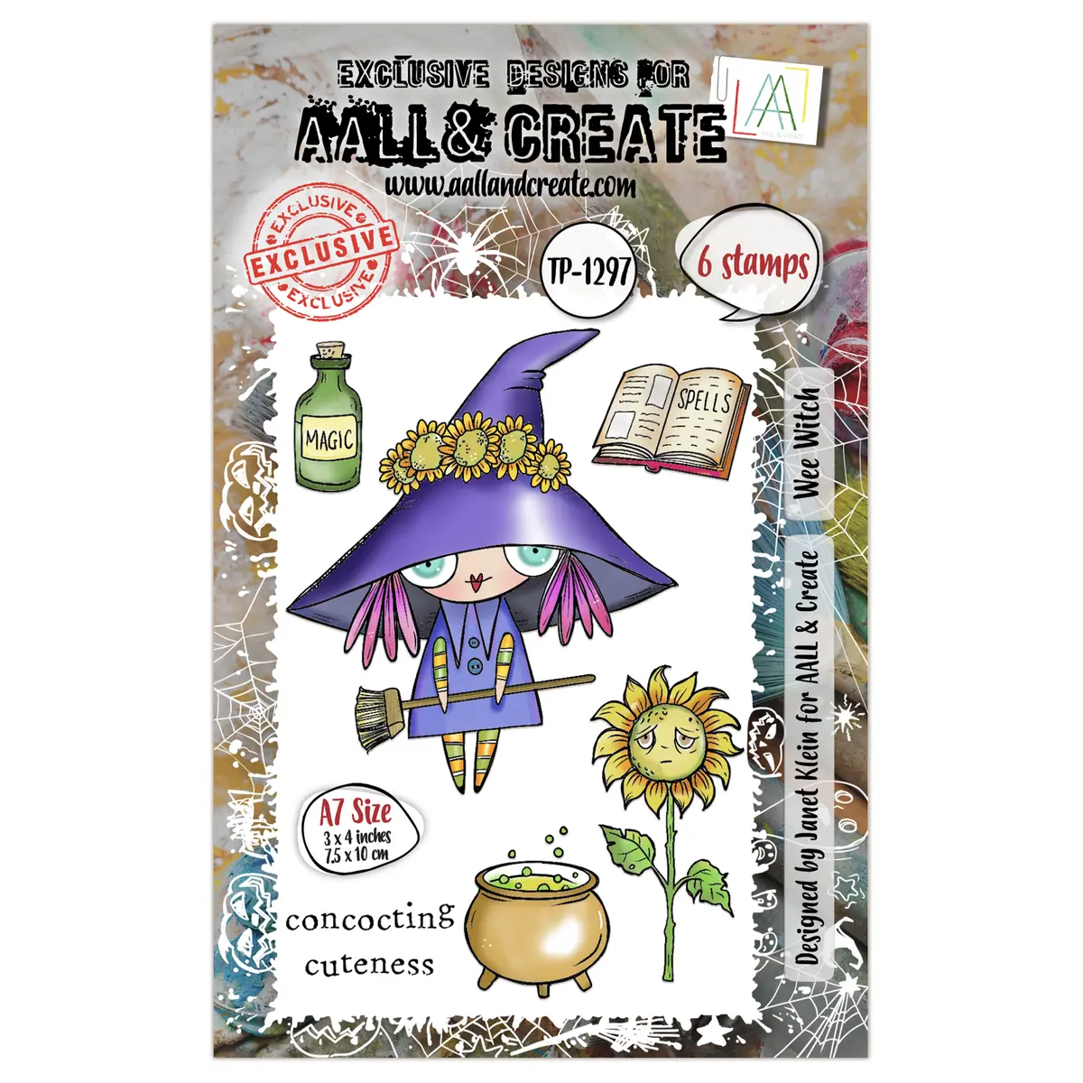 Aall And Create - A7 Stamp Set - Wee Witch 1