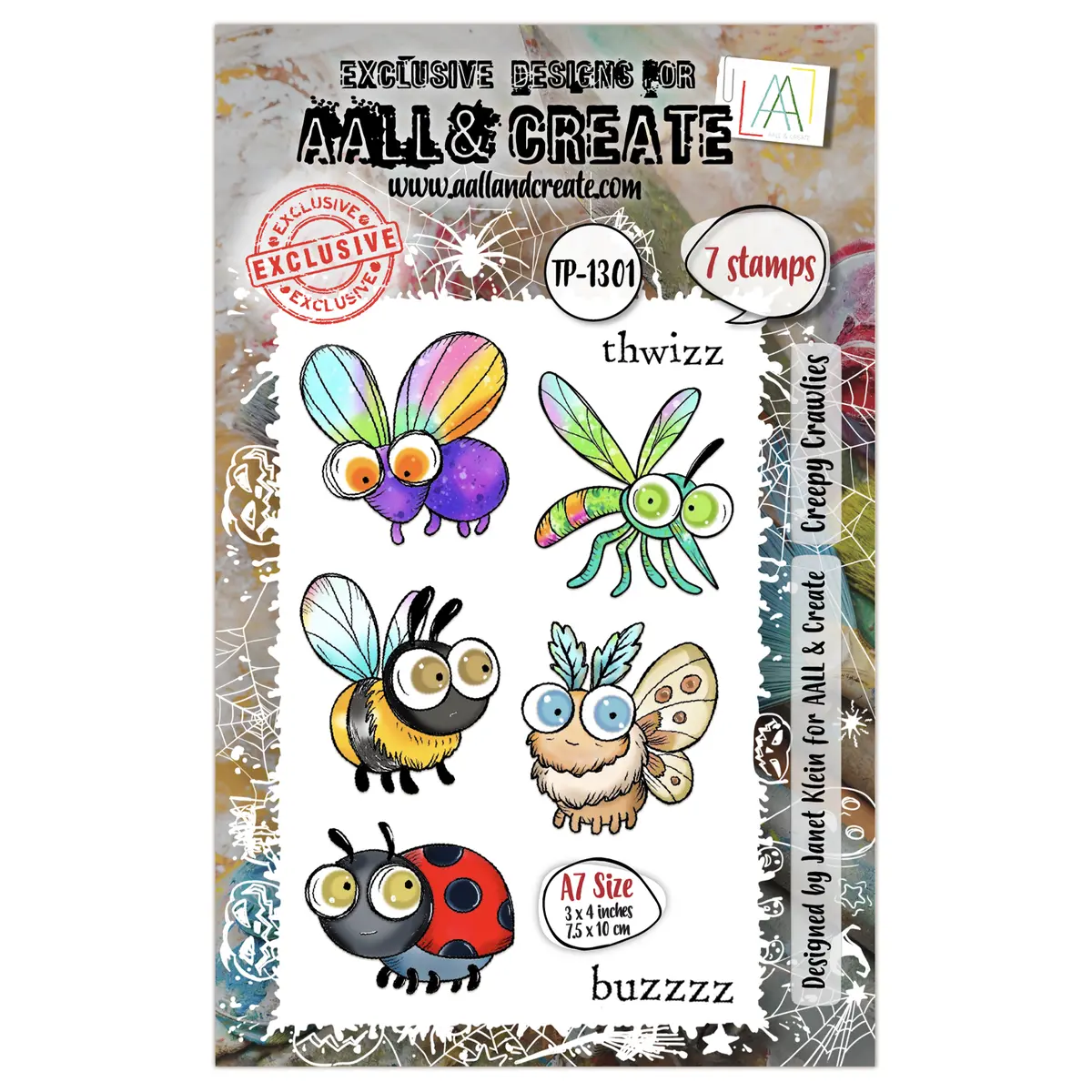 Aall And Create - A7 Stamp Set - Creepy Crawlies 1