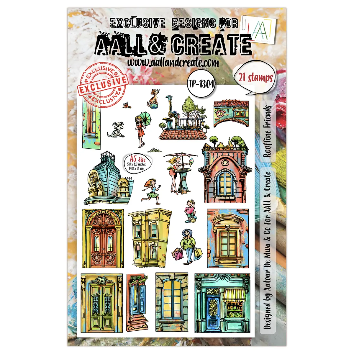 Aall And Create - A5 Stamp Set - Roofline Friends 1