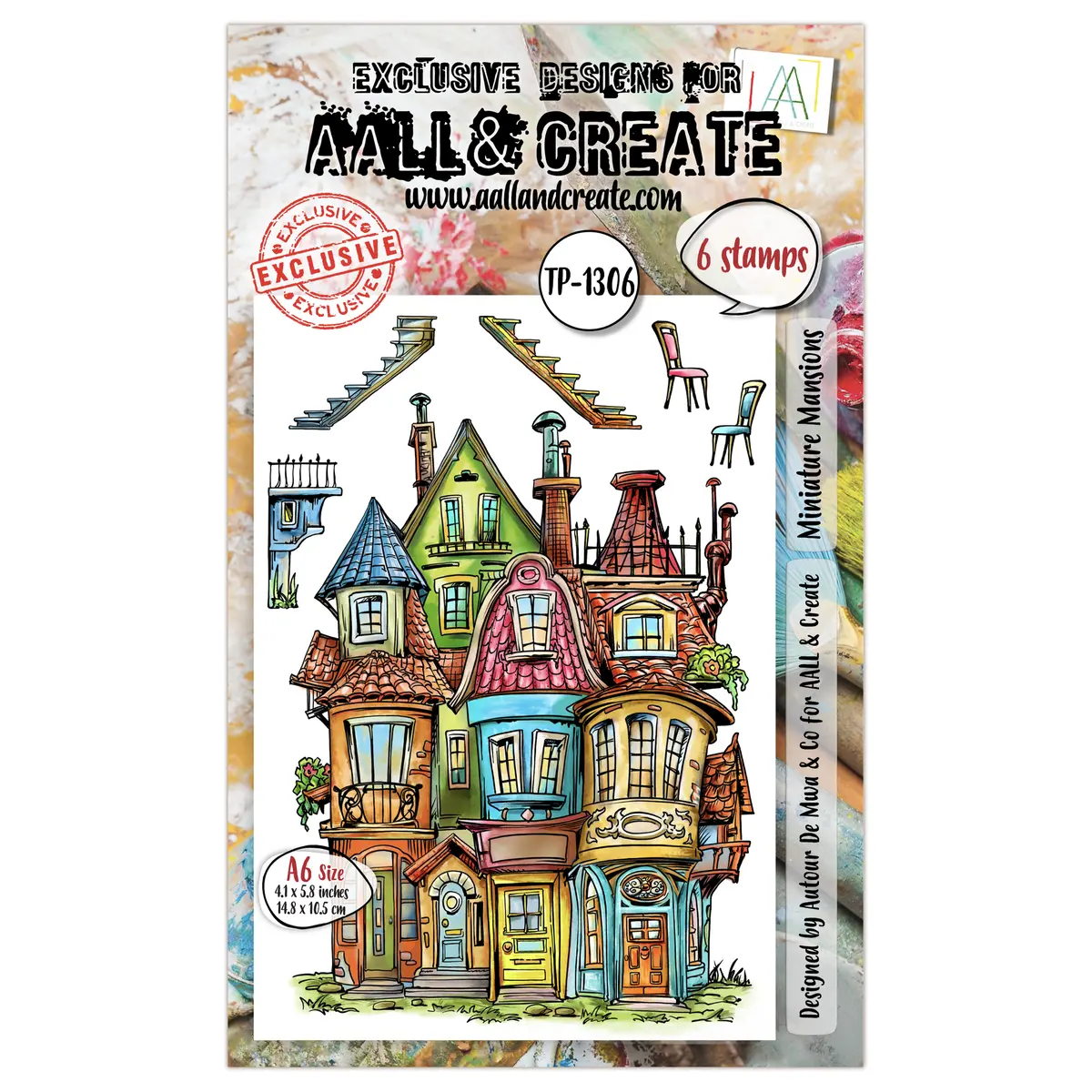 Aall And Create - A6 Stamp Set - Miniature Mansions 1