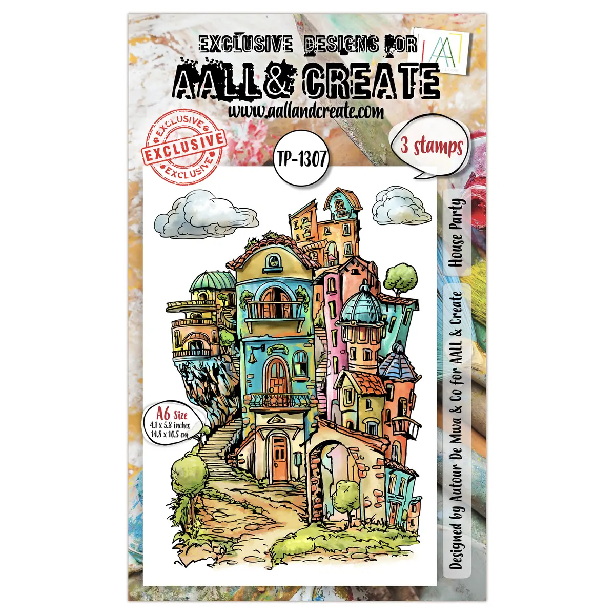 Aall And Create - A6 Stamp Set - House Party 1