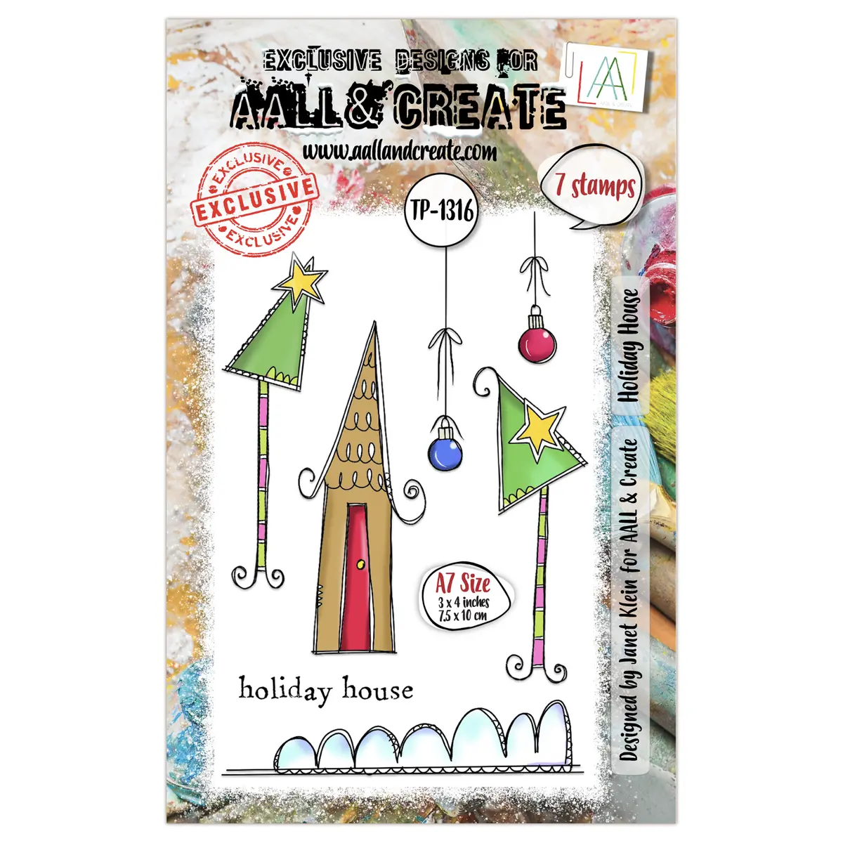 Aall And Create - A7 Stamp Set - Holiday House 1