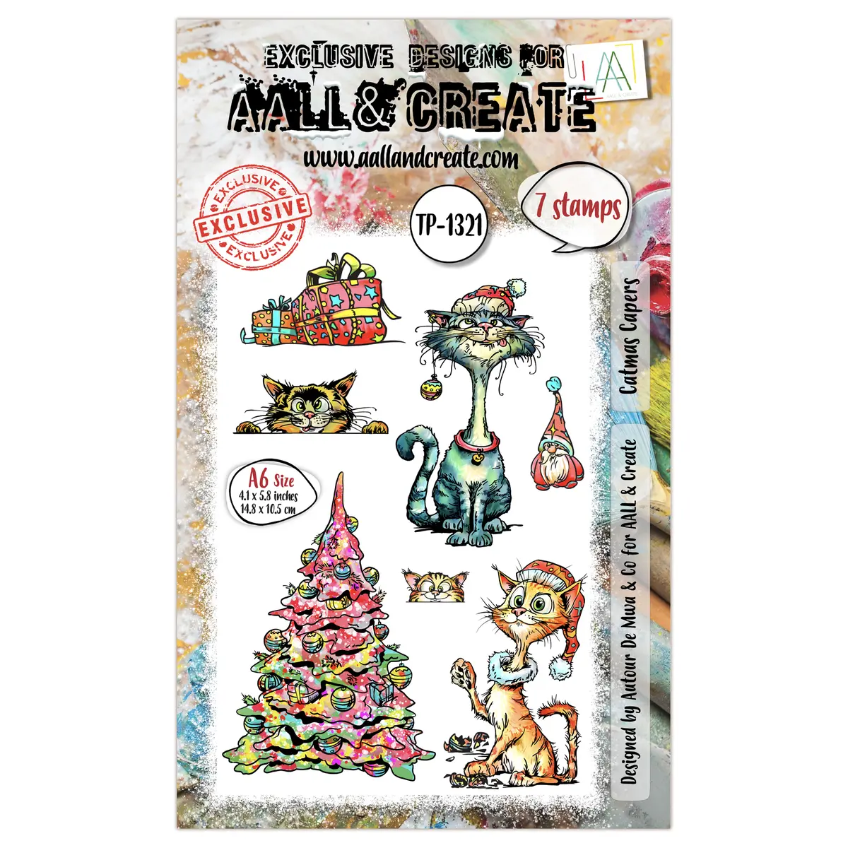 Aall And Create - A6 Stamp Set - Catmas Capers 1