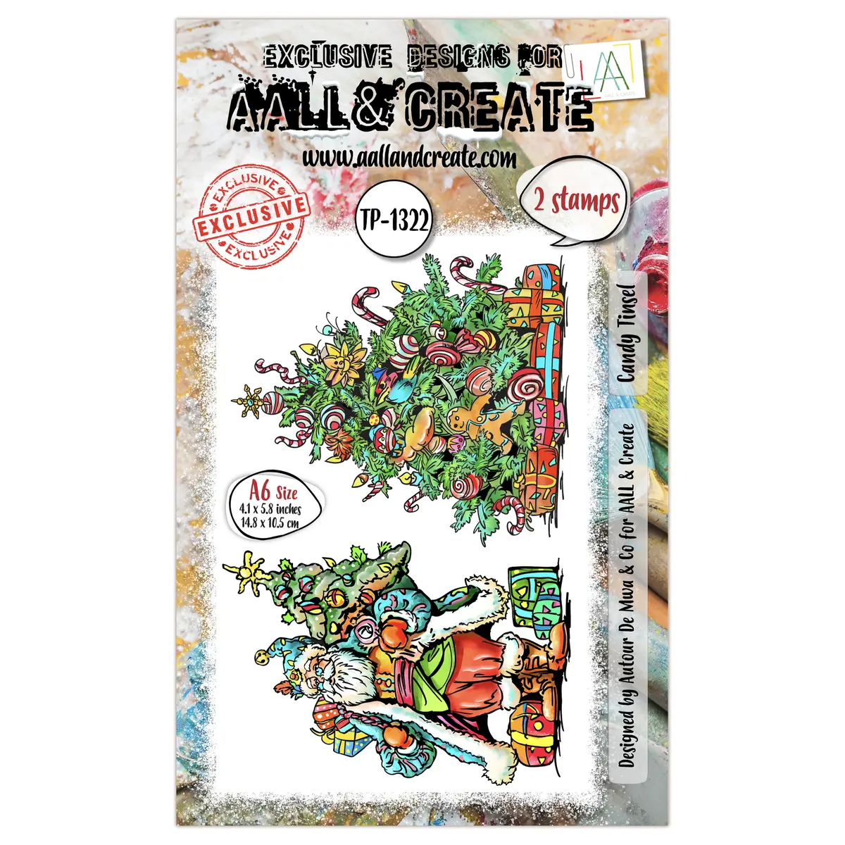 Aall And Create - A6 Stamp Set - Candy Tinsel 1