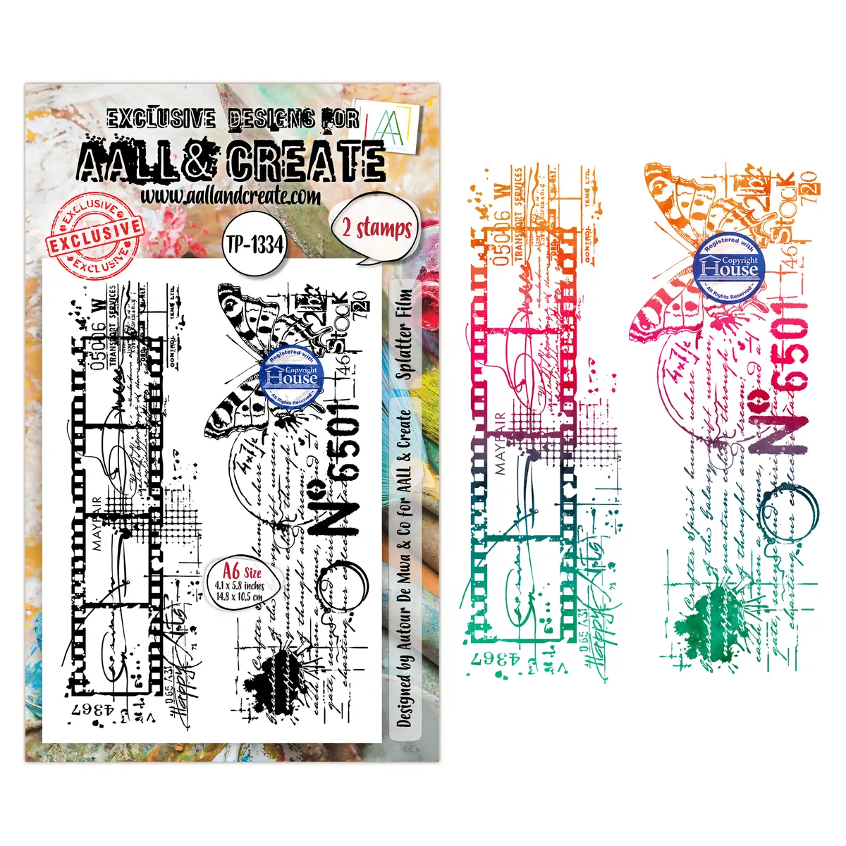 Aall And Create - A6 Stamp Sets - Splatter Film 1