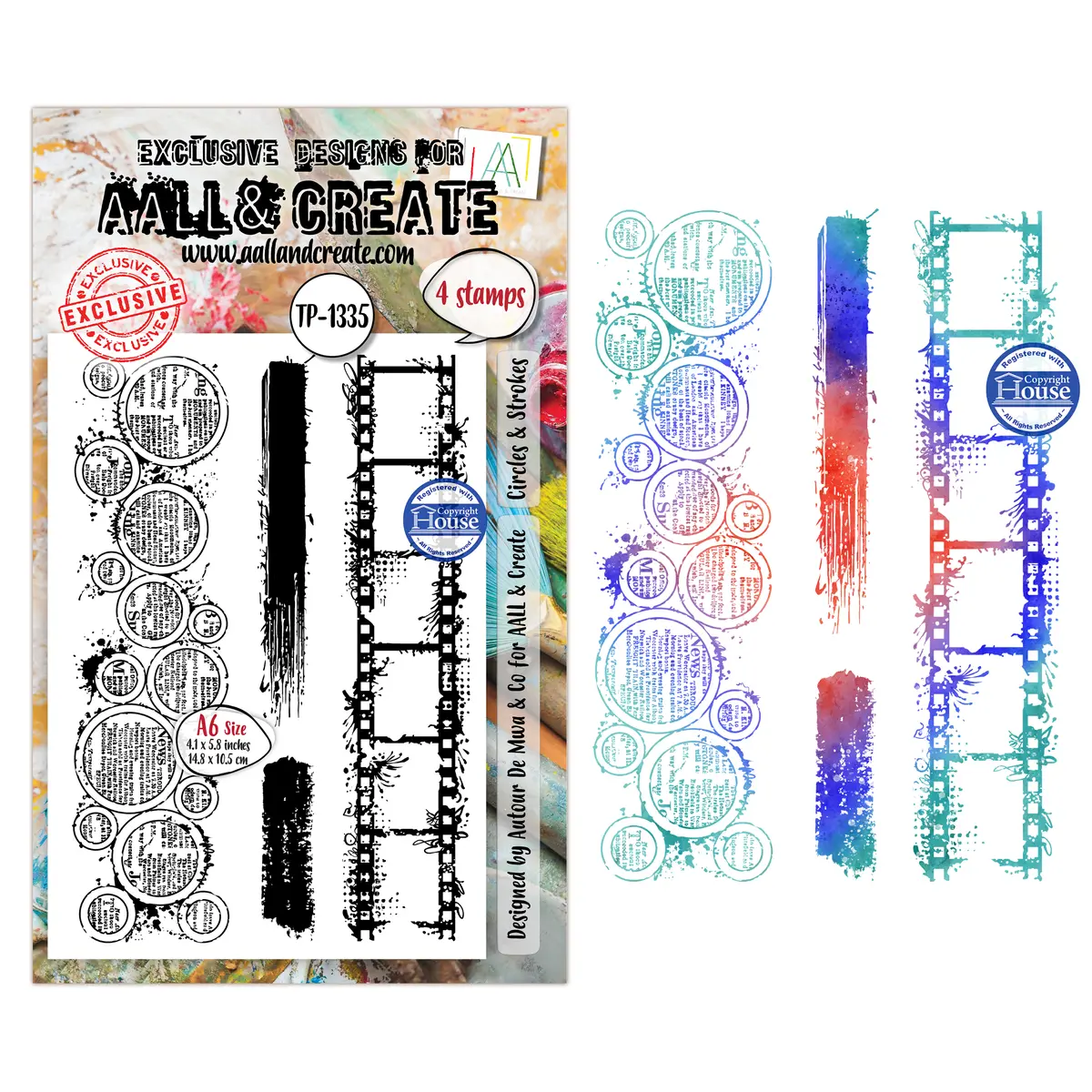 Aall And Create - A6 Stamp Sets - Circles & Strokes 1