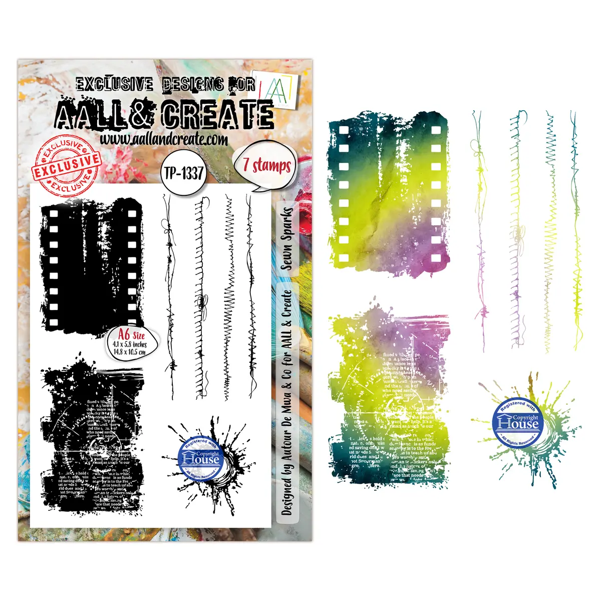 Aall And Create - A6 Stamp Sets - Sewn Sparks 1