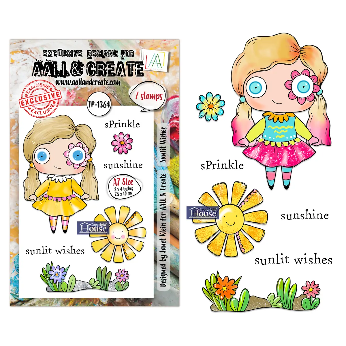Aall And Create - A7 Stamp Sets - Sunlit Wishes 1