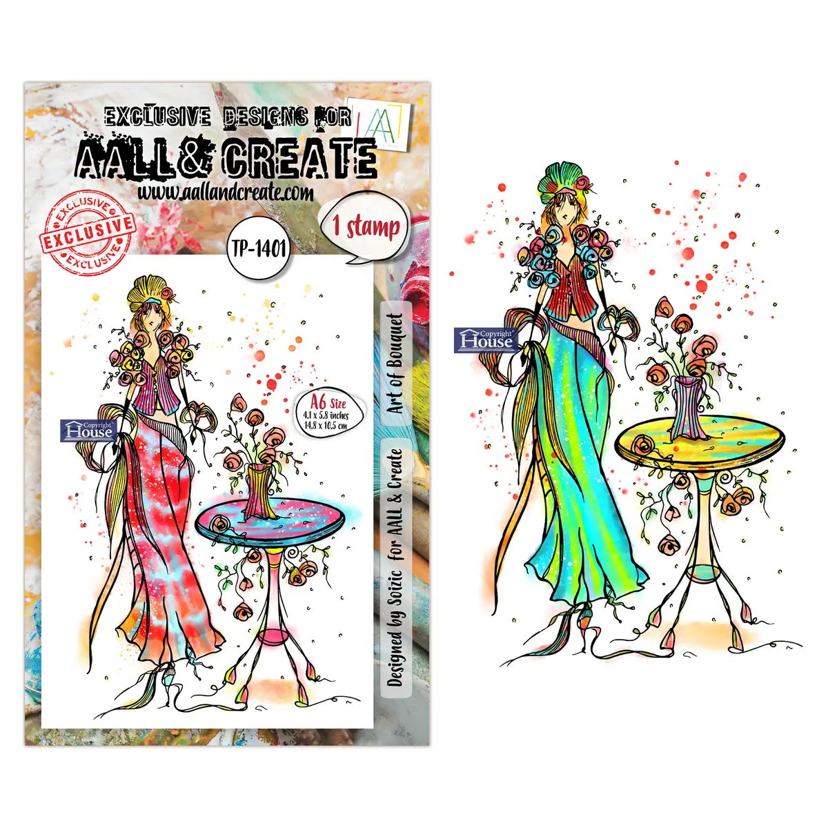 Aall And Create - A6 Stamp Sets - Art Of Bouquet 1