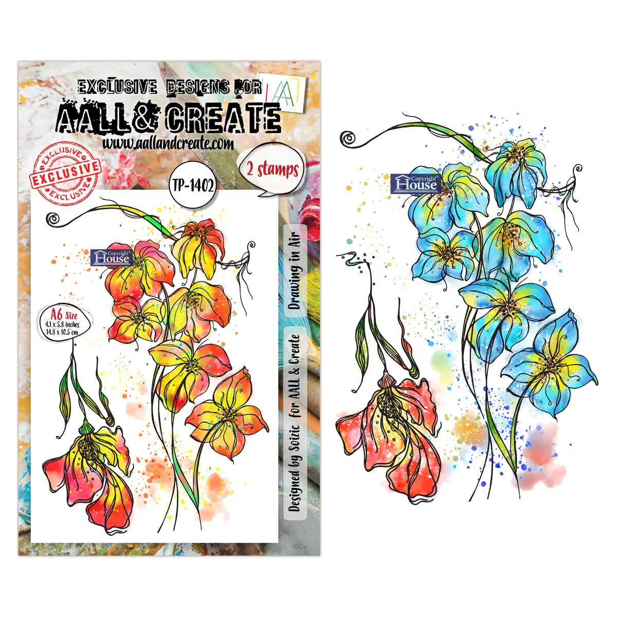 Aall And Create - A6 Stamp Sets - Drawing In Air 1