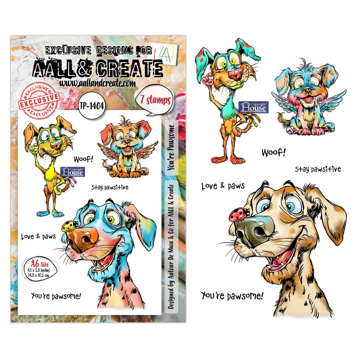 Aall And Create - A6 Stamp Sets - You're Pawsome 1