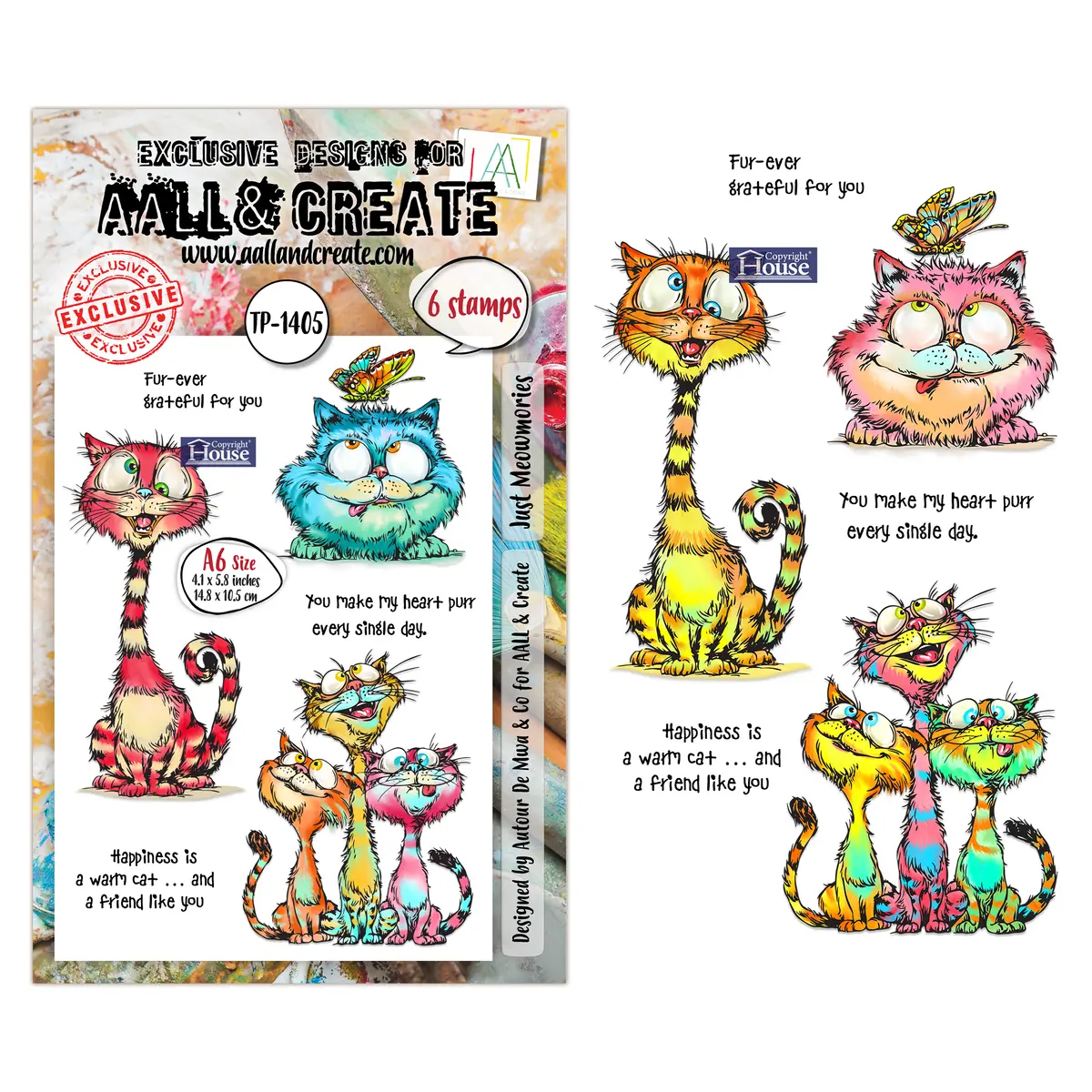 Aall And Create - A6 Stamp Sets - Just Meowmories 1